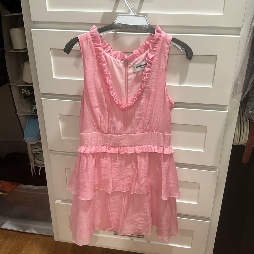 Amanda Uprichard light pink mini dress size S